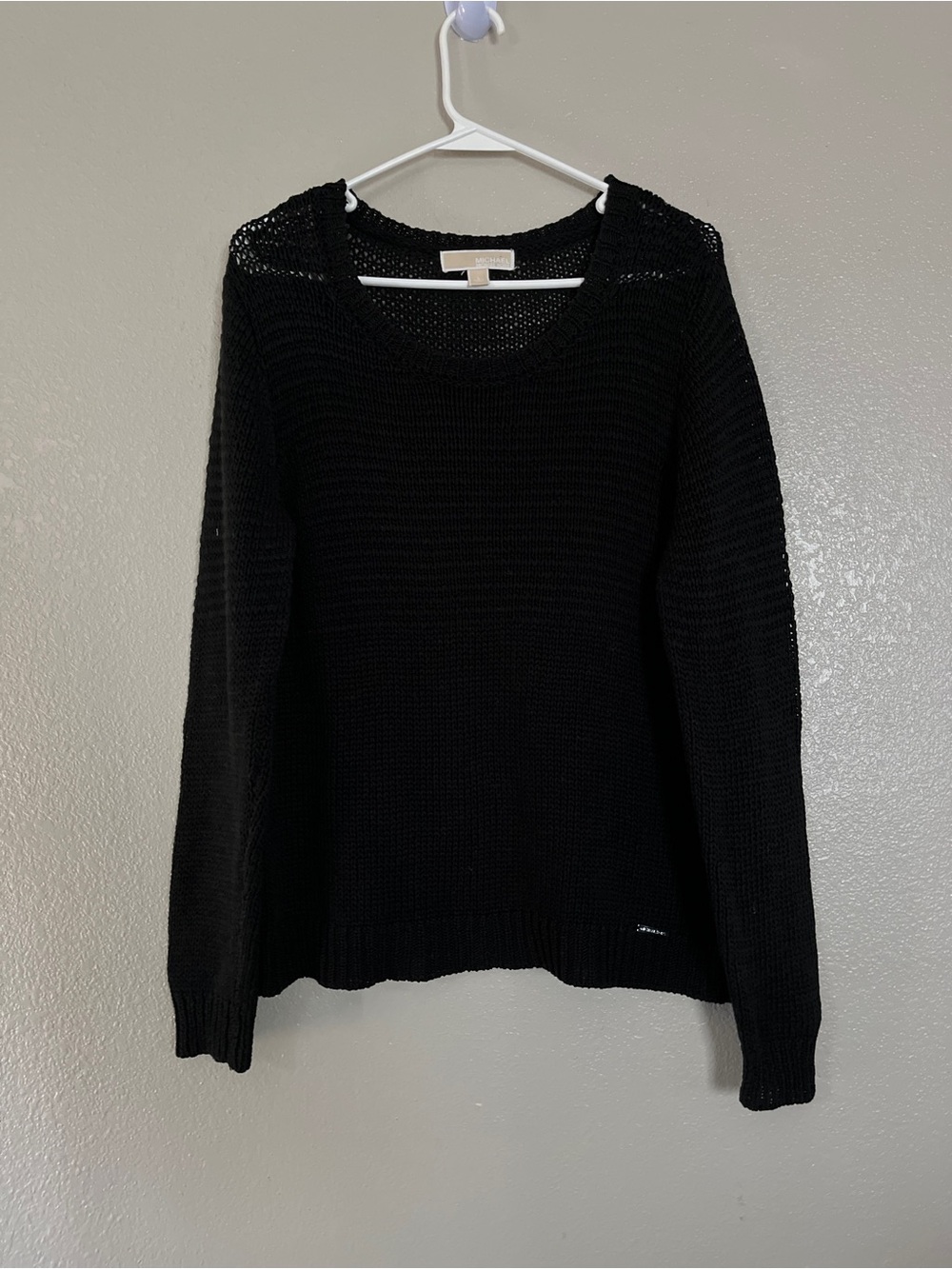 Michael Kors Black Scoop Neck Knit Sweater